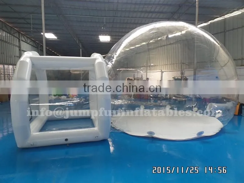 6mL Inflatable Half Transparent Tent,Inflatable trade show bubble tent sale