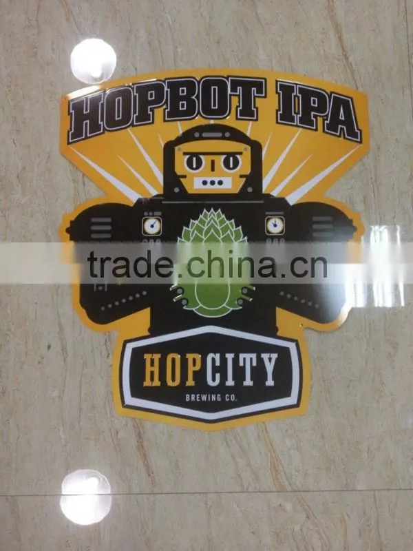 custom OEM funny print tin sheet, embossed sign board, 3d metal plate
