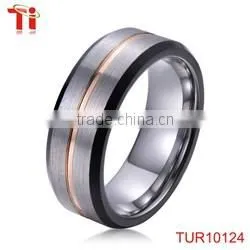 Purple plating tungsten engament wedding ring for men domed