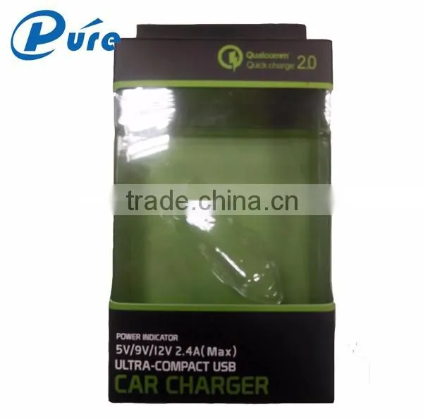 New Design quick battery charger power bank car charger 2.0 quick charge single port car charger for phone