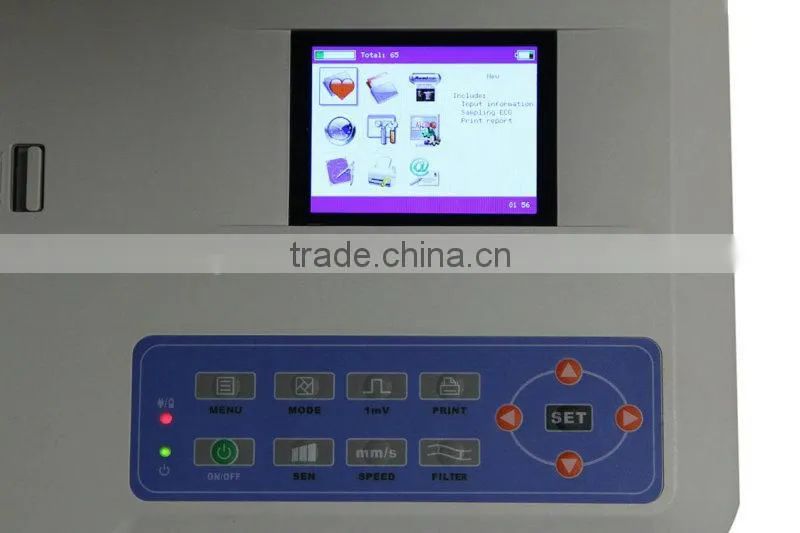 Recommend 12 lead 3 Channel ECG Machine with PC Sync Software Electrocardiograph EKG-903BS
