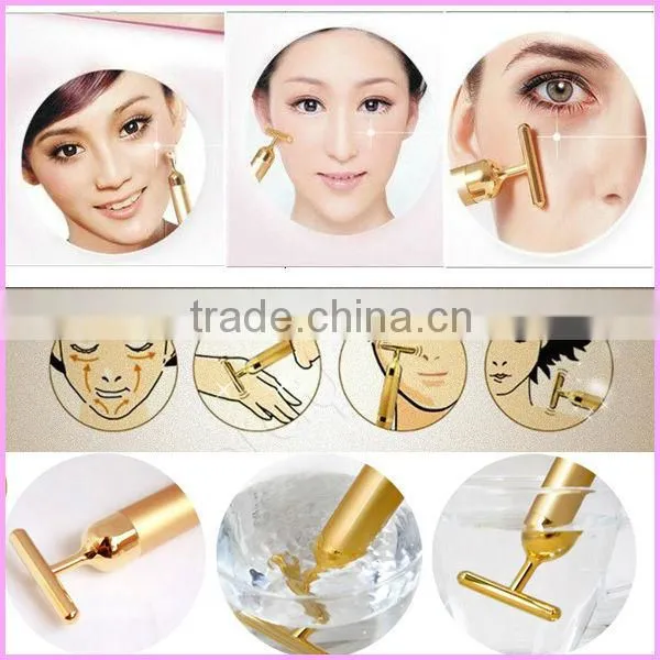 24K Gold Electric Vibrating Facial Massager