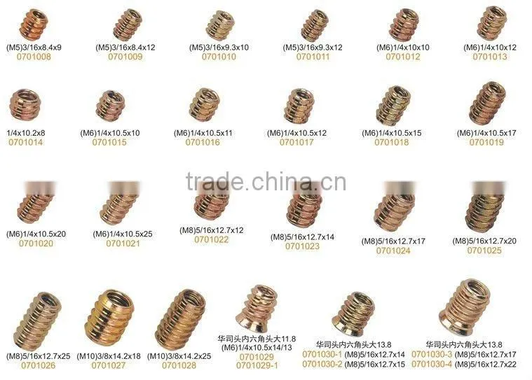 (M5)3/16x8x10 zinc-alloy cross dowels fastener nuts