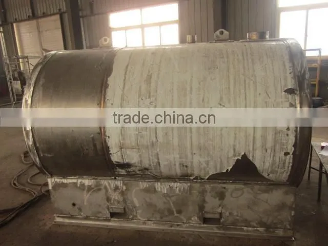 Storage horizontal stainless steel tank
