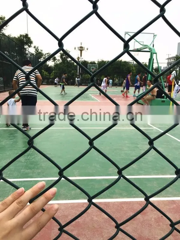 Diamond 65x65mm Hot dip galvanized wire woven Diamond Mesh Chainlink Fence