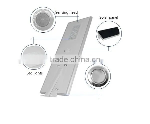 50W LED Street Light 8m Street Light with Lithium Battery Integrated