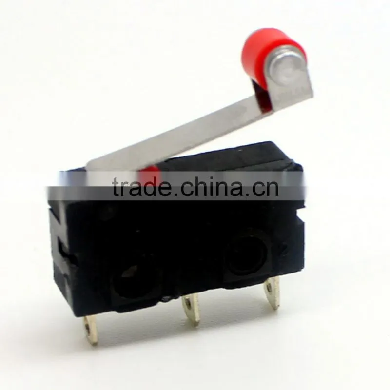 micro lever switch with roller lever, pcb terminals,Kw4-5