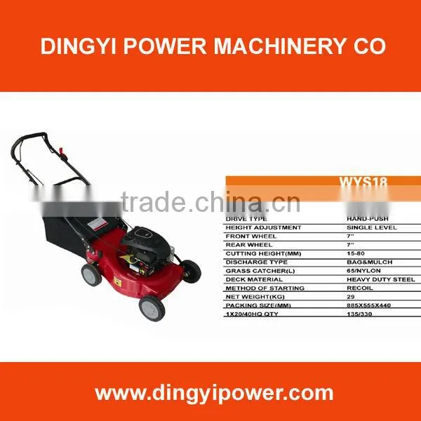 gardening hot selling super quality 18" hand push gasoline lawn mower