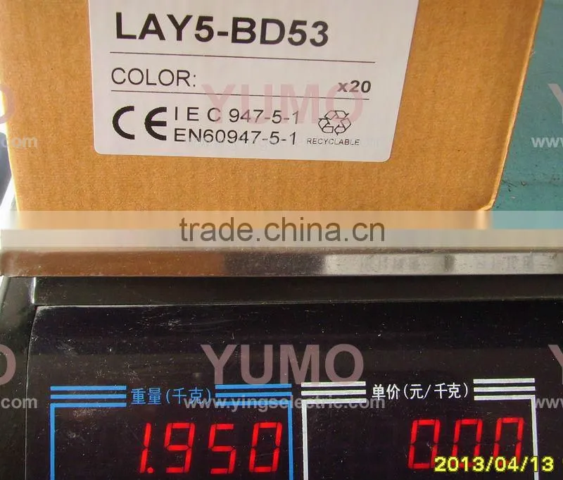 LAY5-BD53 high quality push button 3position 2spring return to center black color push button switch Selector switch