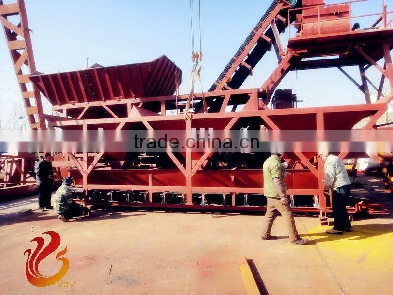 Easy Moving YHZS75 Mobile Concrete mixing plant