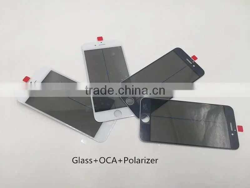 2017 Hot selling 4 in 1 glass with cold press frame with OCA sheet film with polarizer for iPhone
