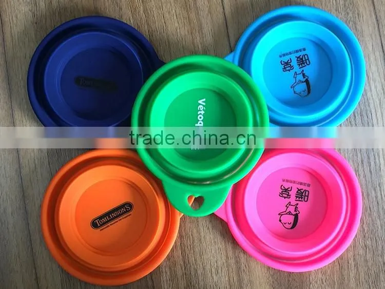 wholesale factory Pet's gift Pure silicone dog bowl with custom logo