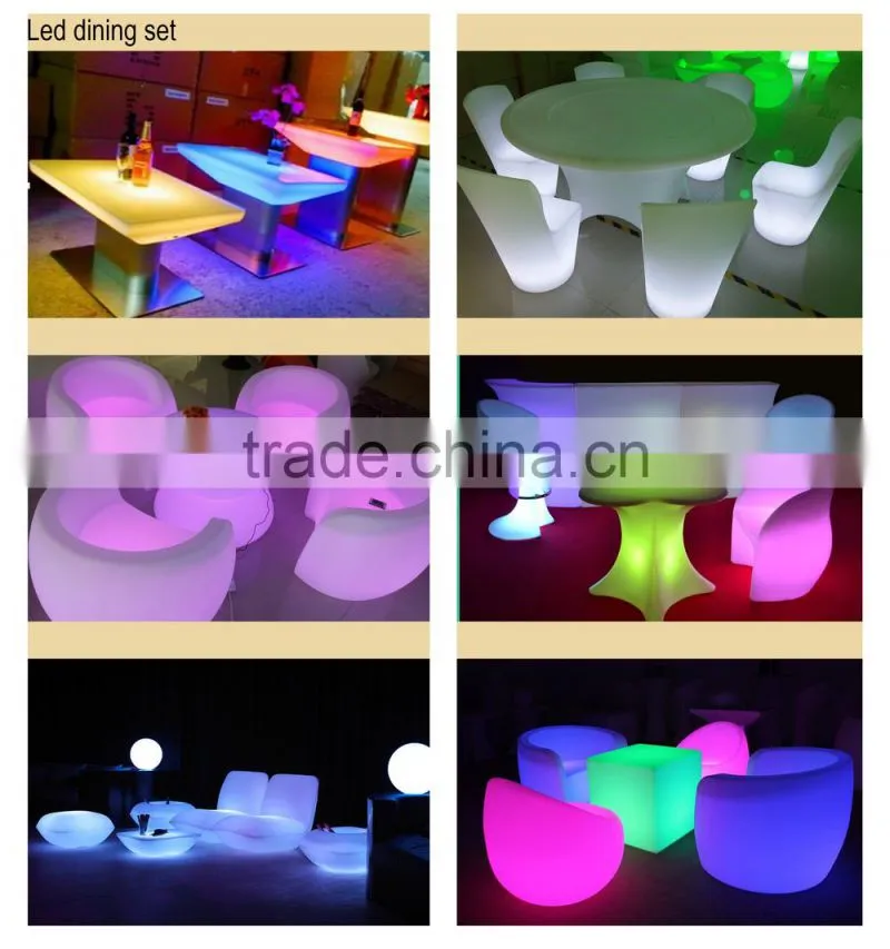 PE remote control battery operated LED apple Bar Chair