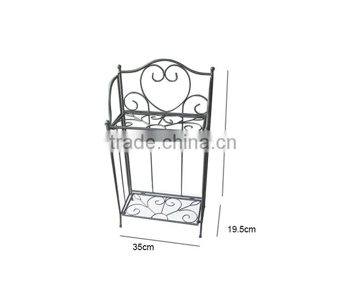 2015 Hot 2tier Metal Corner Plant Stand Display Shelf Unit Flower Stand