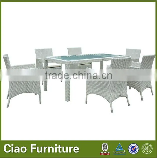 outdoor restaurant table and chair furniture rattan table set