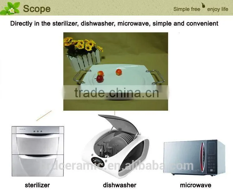 Modern Style 2015 Ceramic Plate With Handle,Ceramic Furniture Handle