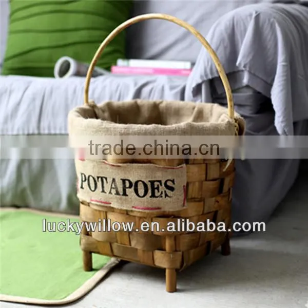 factory direct supply wood garden basket for home