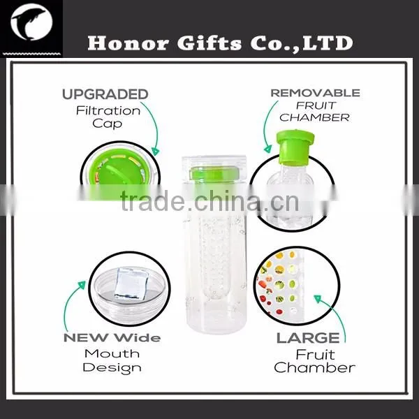 Sports Leak-proof Food Grade High Quality Fruit Infuser Water Bottle BPA Free