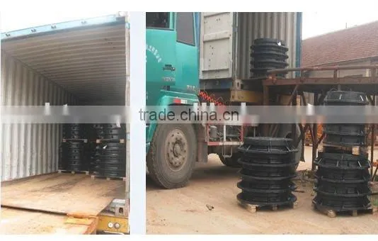 B125 C250 D400 ductile heavy duty cast iron manhole cover and frame grateing grids in china