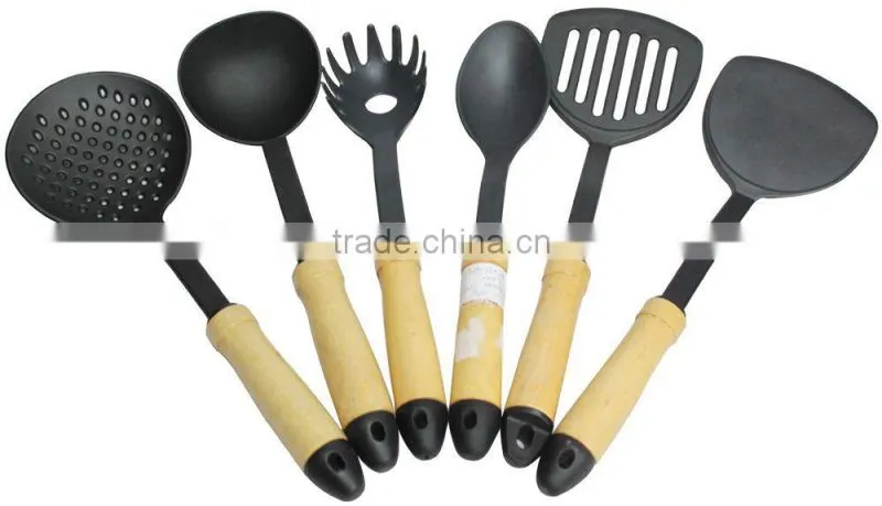 6pcs Stainless steel cookware set,S/S kitchenware set,spatula-spoon-meat fork-drain spade set