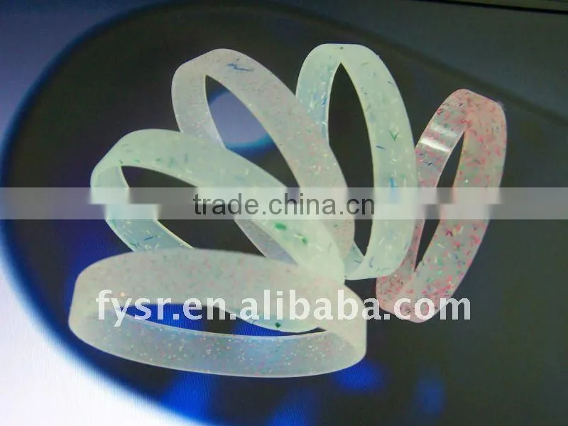 promotion fashion colorful silicone fluorescent bracelet