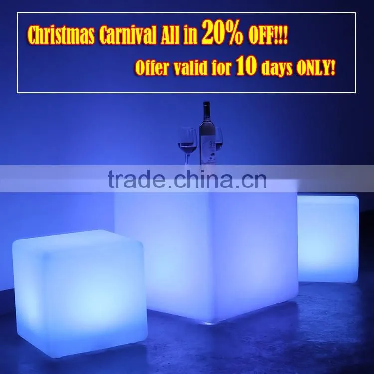 Illuminated Diamond Shape Table and Chair