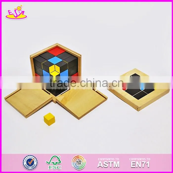 2017 New design educational blocks wooden montessori toddler materials W12F016