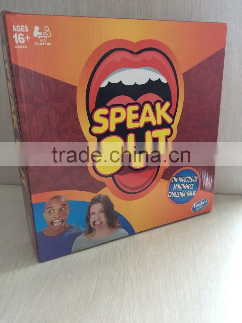 2016 family christmas gifts plastic indoor board game pieces speak out game