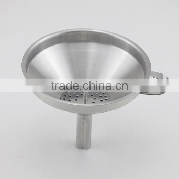 Wide Mouth Stainless Steel Funnel With Detachable Strainer