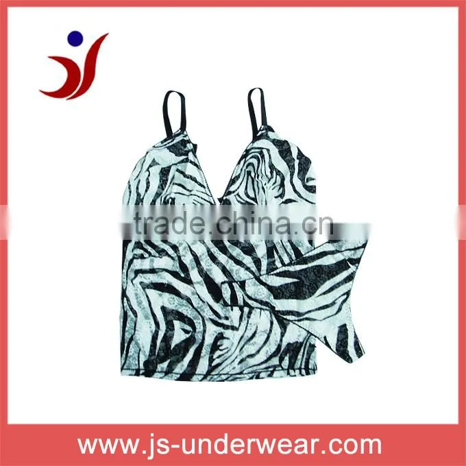 Hot Ladies Sexy Pajamas Aminal Print Sleepwear Fashion Cami and panty Sets,style JS-123,Appcet OEM