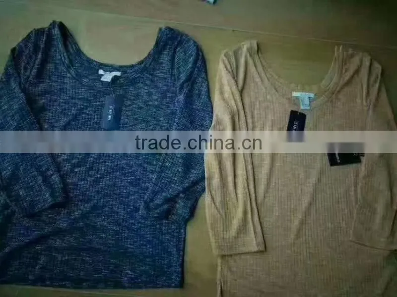 GZY knit shirt direct sell price highq uality fashion and soft fabric stock lots guangzhou factory 2017