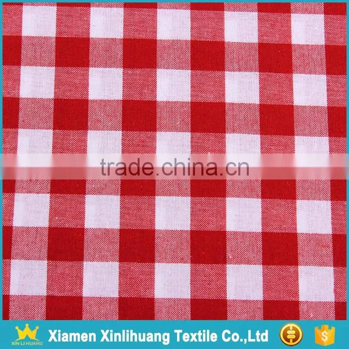 Hot Sale 100% Cotton Shirt Fabric Yarn Dyed Plaid Fabric for School Uniforms