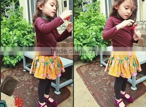 2016 kids pants floral printed dress girls leggings