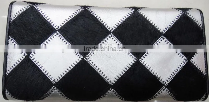 Hot lady Genuine leather wallet with horse hair