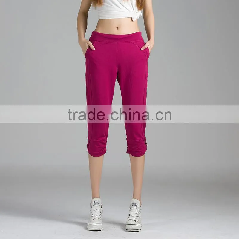 2015 Newly design Custom high quality womens fashion slim fit jogger sport pants