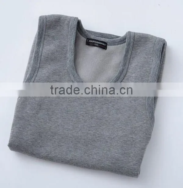 Custom OEM Logo Sleeveless Sweater Warm Vest Thick Cotton Men Tank Top