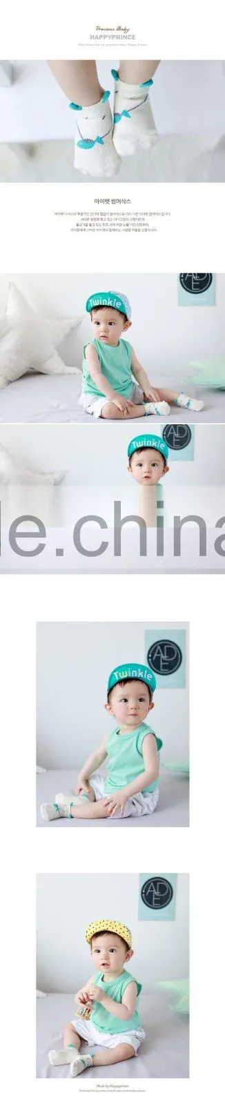 100% organic cotton kids sock with diffirent pattern, baby socks