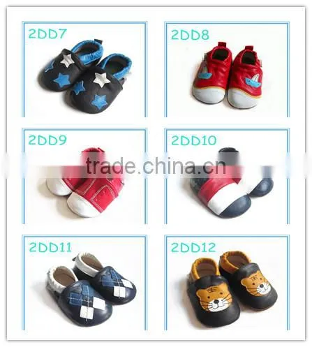 rubber sole baby shoes and genuine leather baby shoes 2016