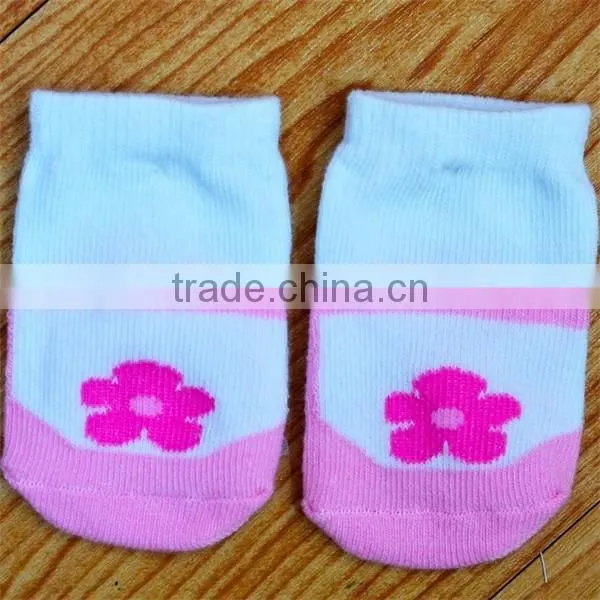 Flower plain baby girl's headband + socks set for baby gift