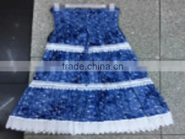 Fast delivery high waist fashion floral African print long fat women skirts