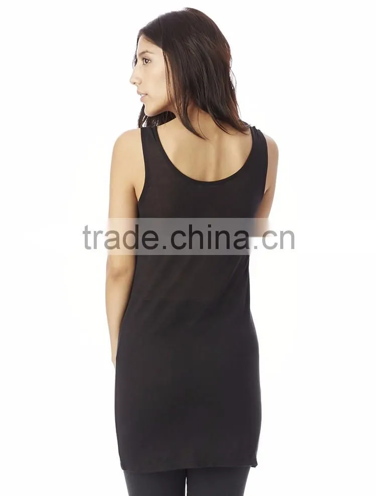2017 Guangzhou Shandao Summer New Design Woman Fashion Longline 100% Cotton Cheap Wholesale Tank Top