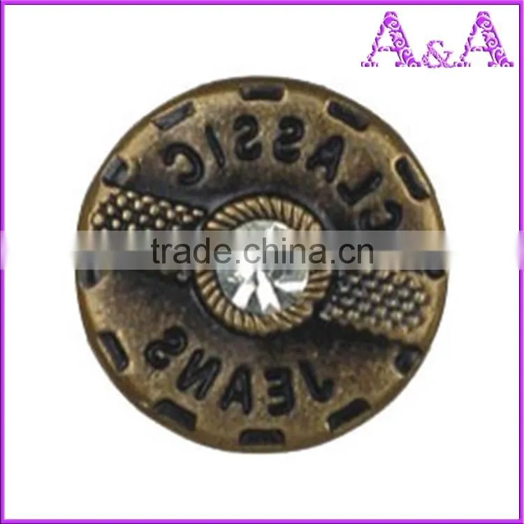 manufactures of 18mm buttons jeans with stones