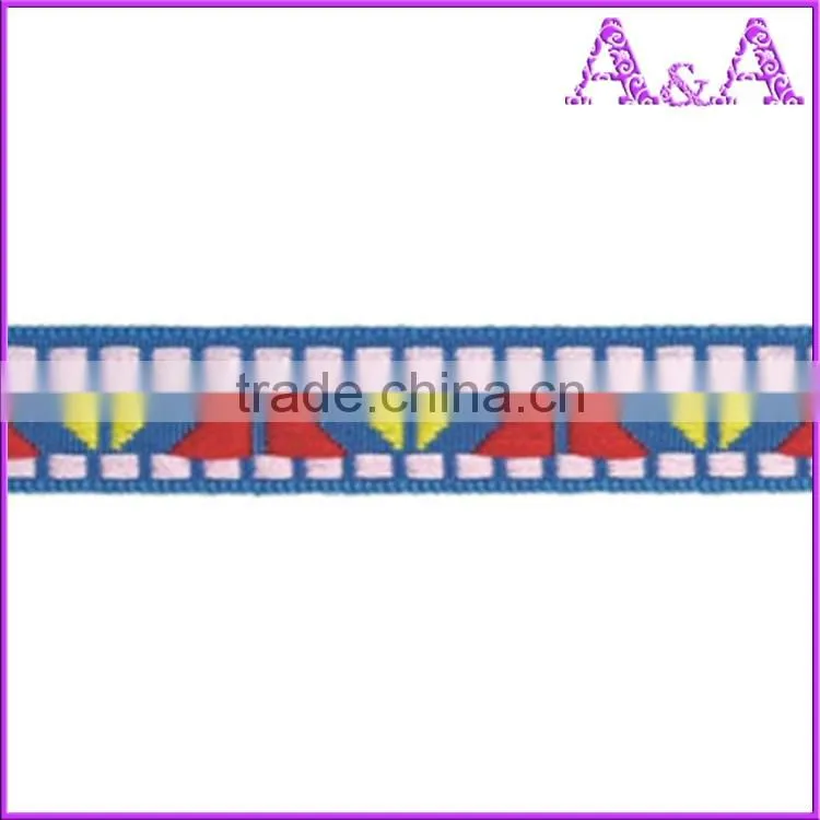 Factory supply fashion jacquard custom woven nylon elastic tape