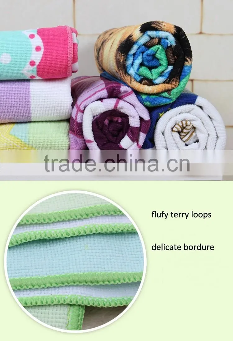 microfober polyester face hand bath towel fabric