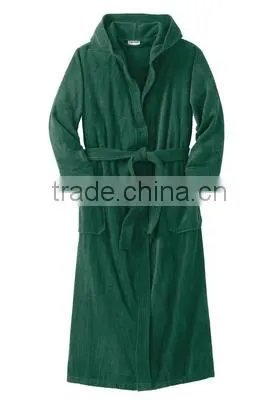 100 percent cotton Terry velour bathrobe