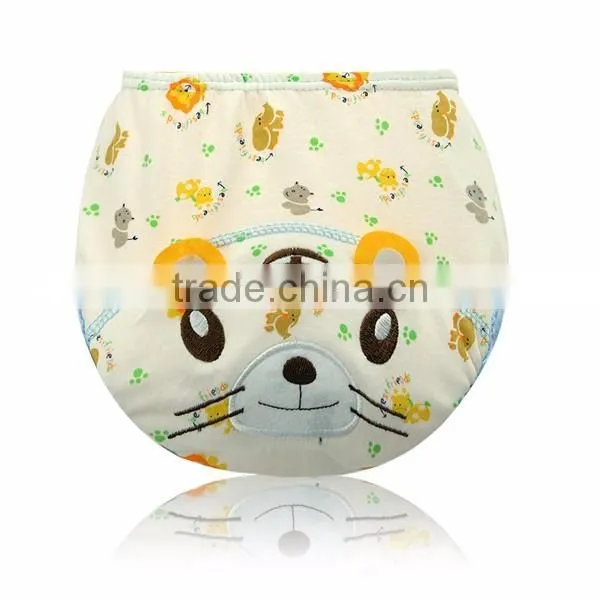 3 layers cartoon faces newborn baby training pants pure cotton baby cloth diaper nappy
