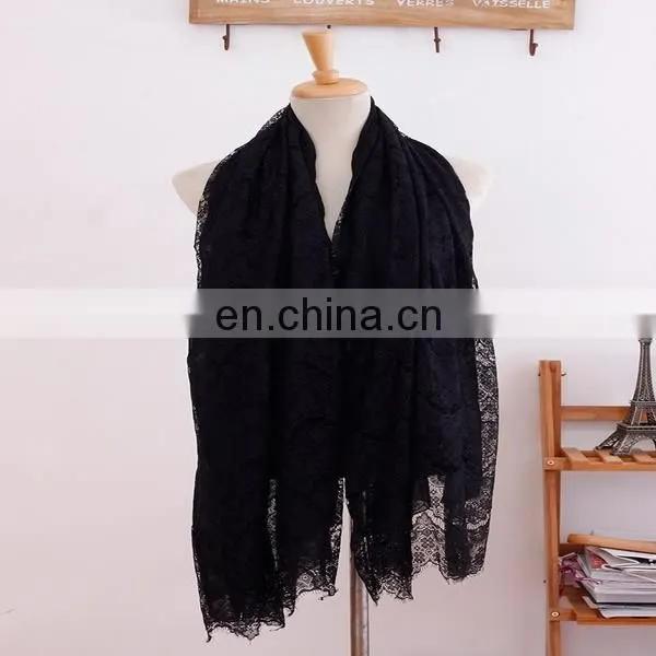 Fashion Women Pure Cotton Lace Scarf Sunscreen Beach Scarf Multi-color In Stock