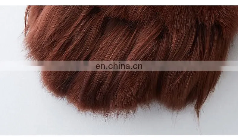 Popular Lovely Fox Fur Vest Beautiful Good Quality Girl Fox Short Fur Vest