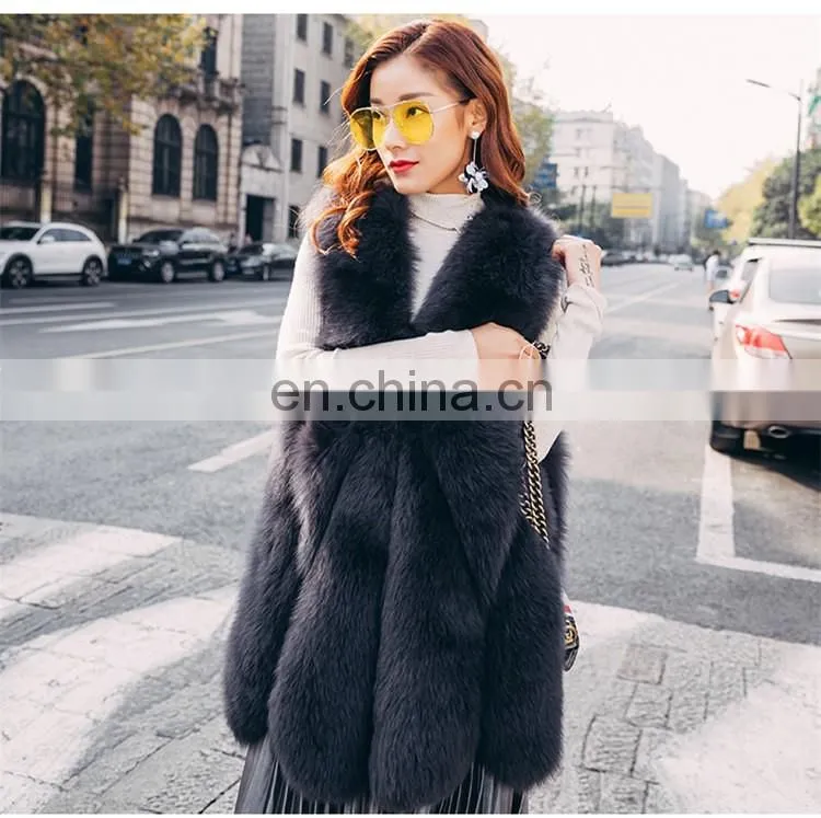 2016 Fashionable and Comfortable Women Vest Girl Apparel Natural Real Fur Vest