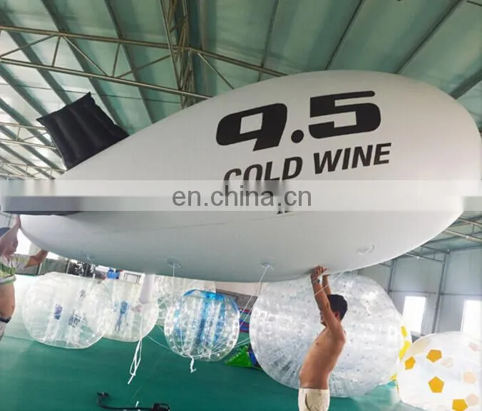 Large custom inflatable aerostat,inflatable helium zeppelin airplane for car brand